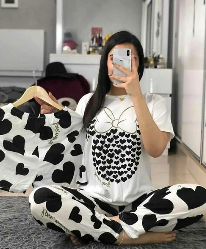 ست سه تکه وارداتی راحتی طرح میکی قلبی
