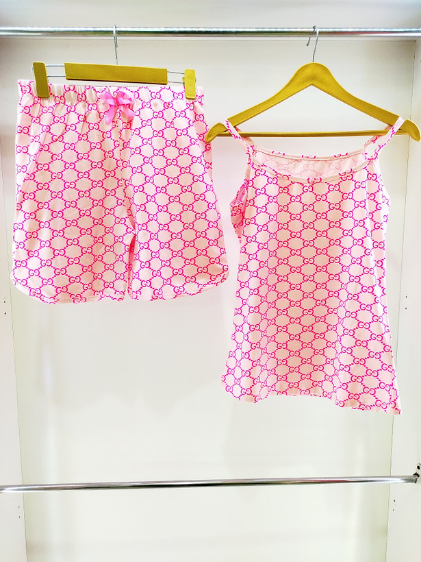 تاپ و شورتک اسپرت دخترانه صورتی