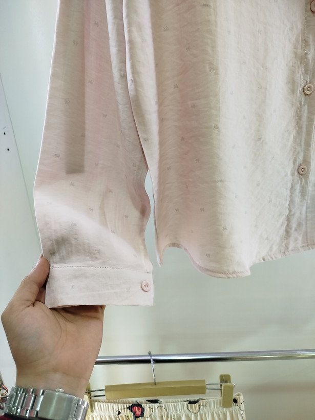 شومیز صورتی اکلیلی وارداتی